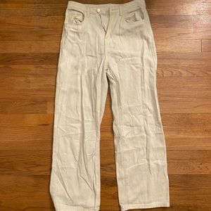 Beige Mom Jeans